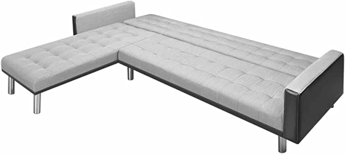 divano letto moderno sofà bianco e grigio in promozione