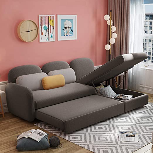 divano letto angolare elegante a tre posti modulare