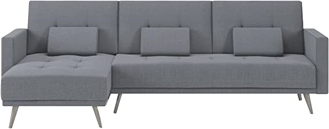 Divano Letto con Chaise Longue 3 Posti Regolabile in promozione